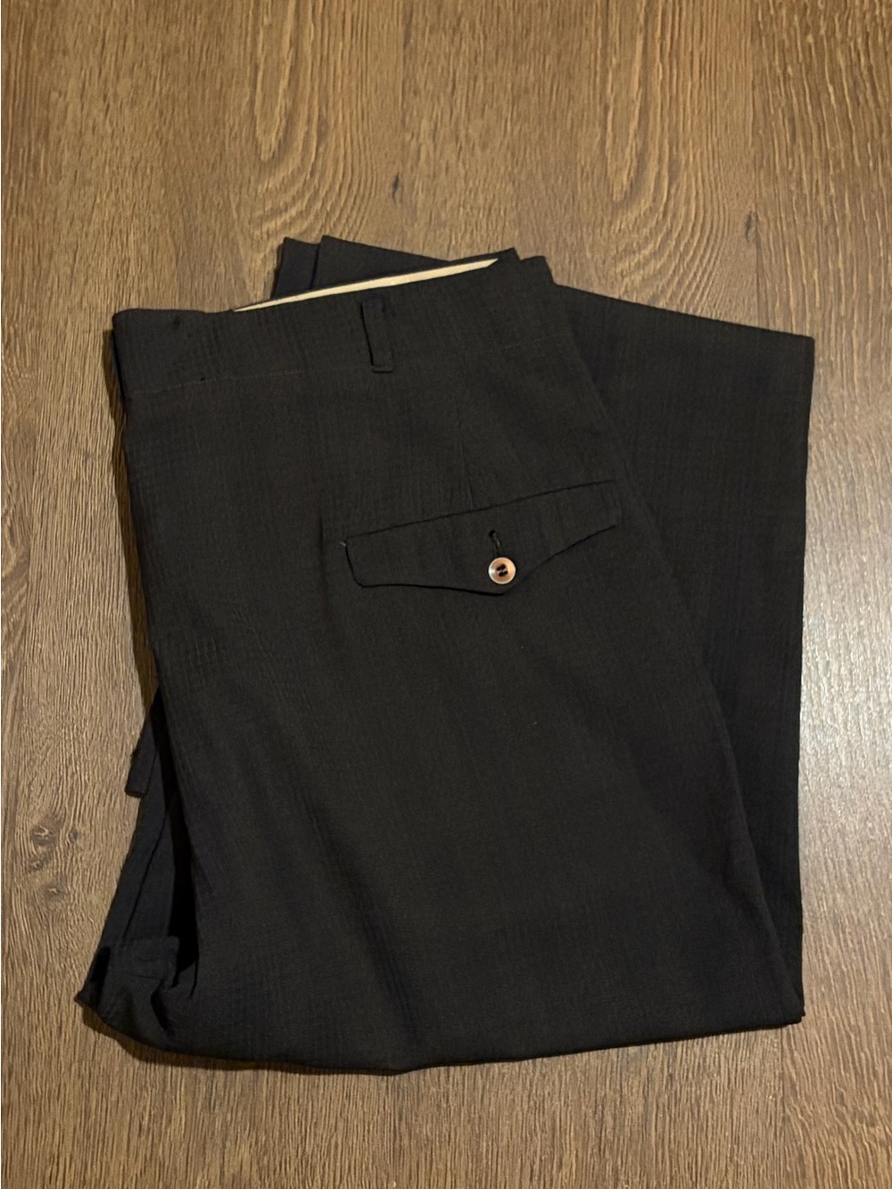 1950s Slacks 36” Blue / Brown Grey